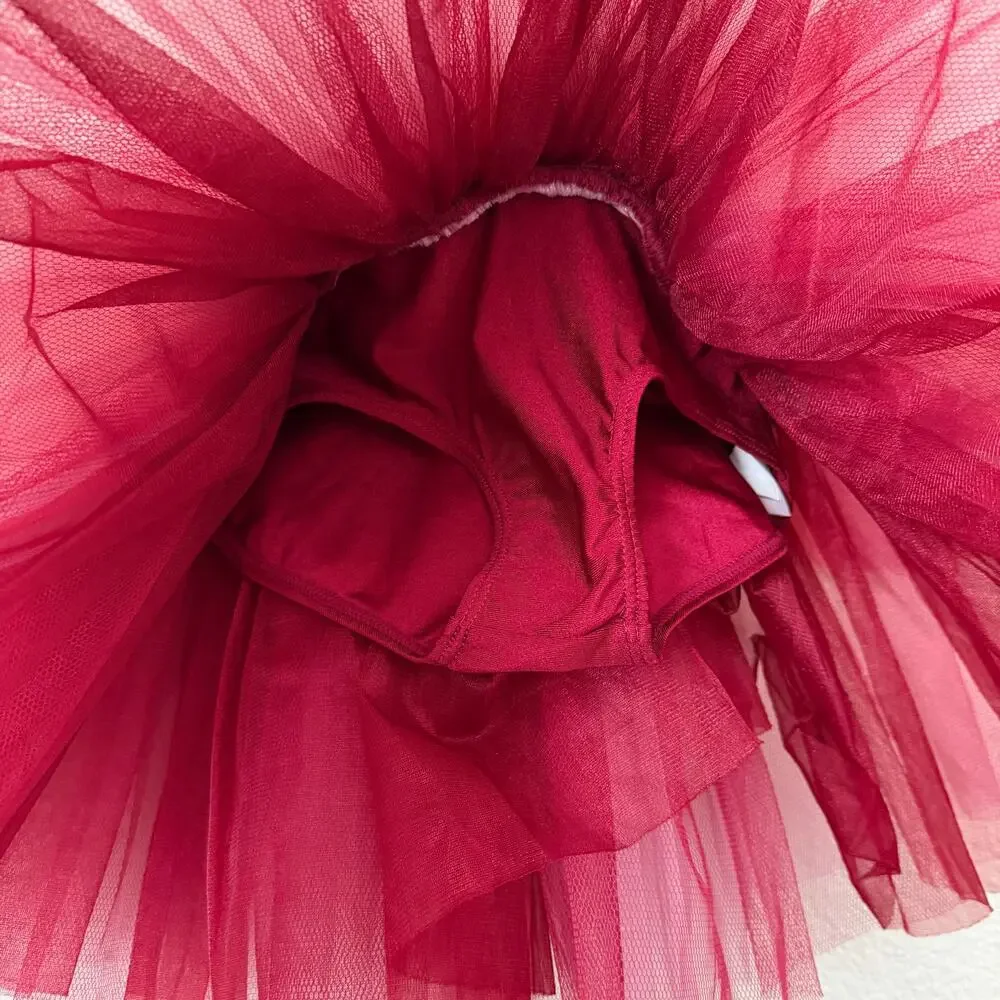 Tutu School pink metallic tulle ballet dress costume